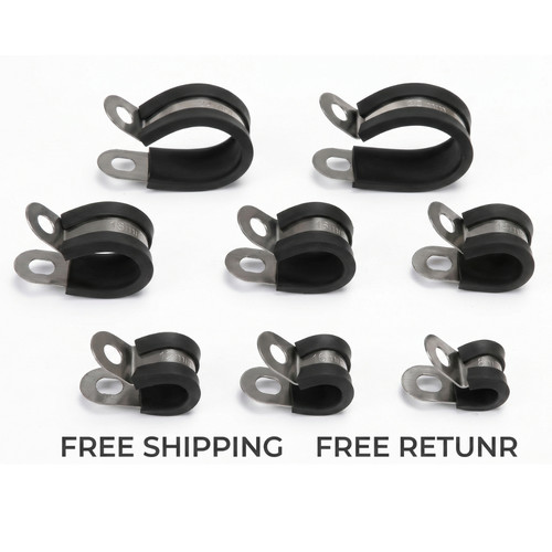 Rubber lined clips cable - lined,