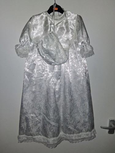 Babys white christening gown - white,