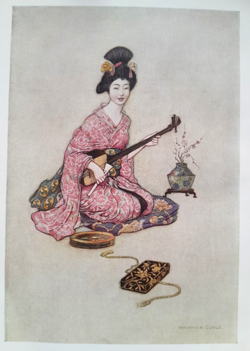 Shamisen geisha music ikebana - music,