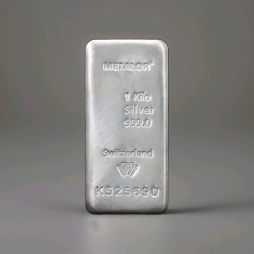 Metalor 1kg silver bullion bar - 1kg,