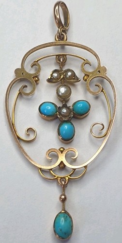 Edwardian 9ct gold - gold, pearl