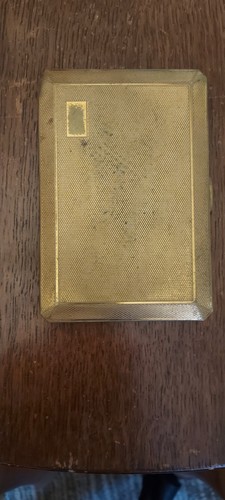 Brass hinged cigarette case - brass,