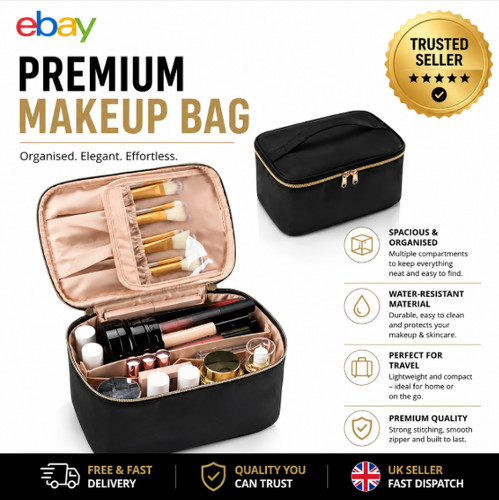 Large makeup bag cosmetic - makeup,