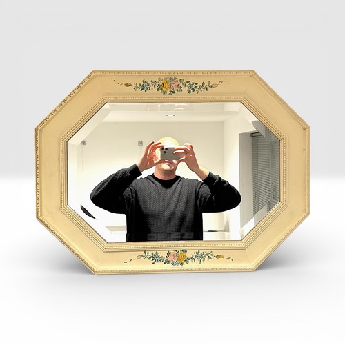 Vintage hand painted octagonal - vintage,