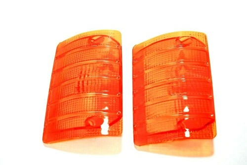 Pair glass front headlight - glass,