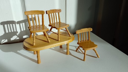Dolls house wooden dining