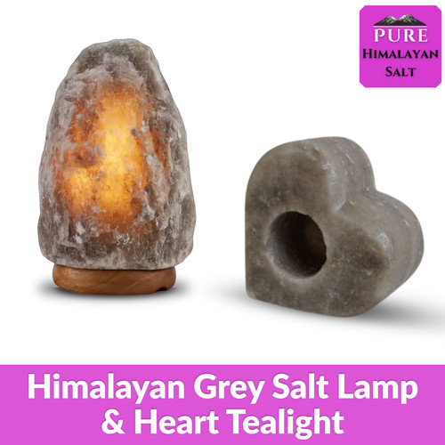 Himalayan salt lamp rare grey - himalayan,