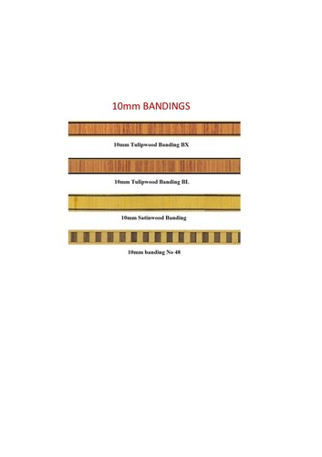 10mm wide wood inlay banding - 10mm,
