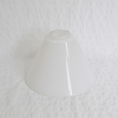 White glass cone - white,