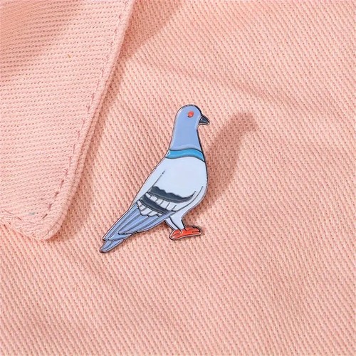 Cute pigeon enamel pin - cute,
