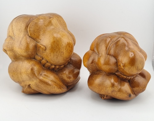 Wooden weeping buddha - wooden,