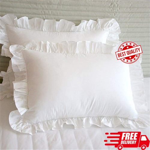 Pair white ruffled - pair,