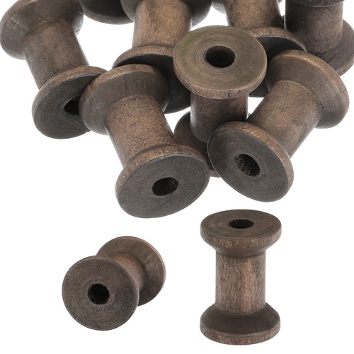 10pcs wooden empty spools - spools, 1.2"