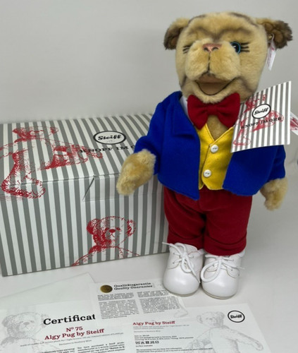 Steiff algy pug teddy bear - algy,