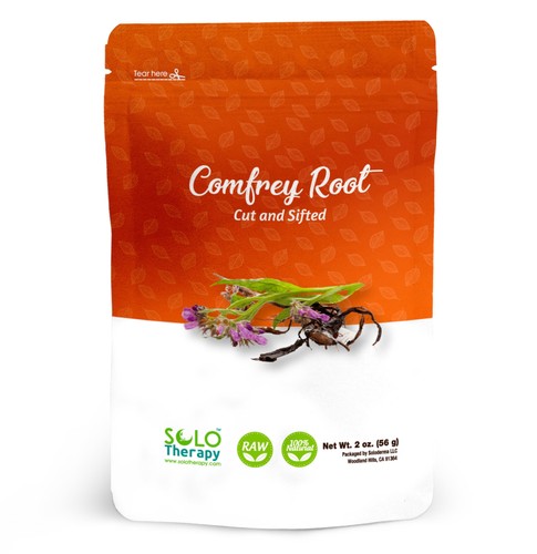 Comfrey root cut - root,