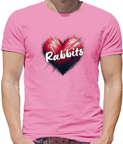 Love heart rabbits mens - love,