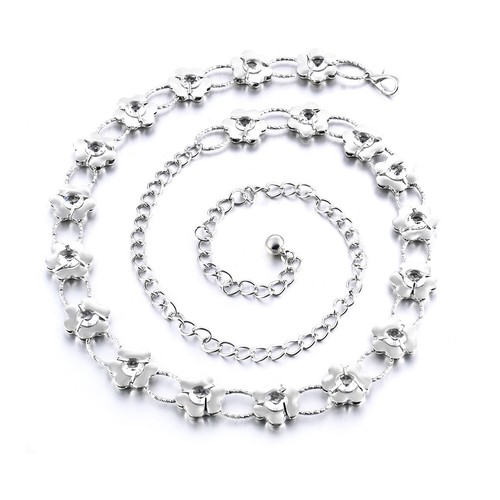 Diamante waist belt - belt, crystal