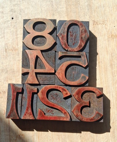 Vintage wooden letterpress - vintage,