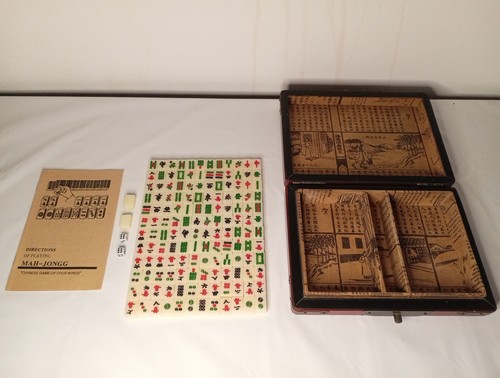Chinese mahjong set - mahjong,