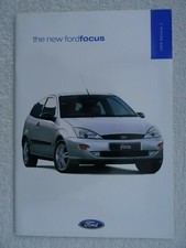 Ford Focus Brochure 1998: CL,Zetec,LX,Ghia. Saloon/Hatch/Estate.Spec/Colours.46p