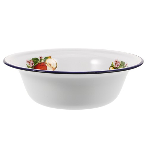 Deep serving bowl enamel - deep,