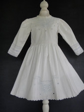 White Cotton Dress For Antique