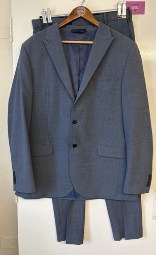 Men blue 2 piece wool - piece,