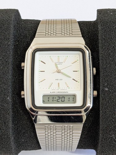 Vintage citizen white - vintage, ana-digi