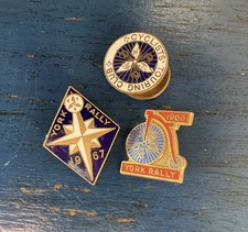 YORK RALLY BADGE 1966 & 1967 + CYCLISTS TOURING CLUB ENAMEL BADGE x 3