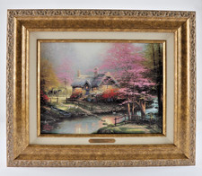 Thomas Kinkade Framed Stepping Stone Cottage Print - 44cm x 36.4cm - Lot 4459