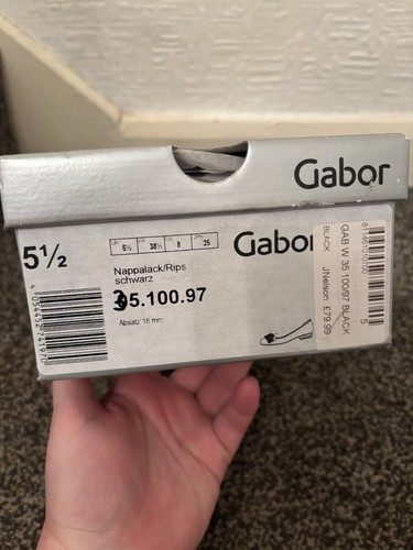 Ladies gabor black shoes - black,