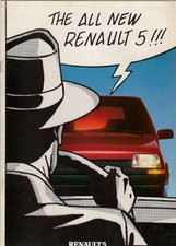 Renault 5 1985-86 UK Market Sales Brochure GT Turbo TSE TS Automatic GTL TL TC
