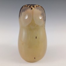MARKED Wedgwood Speckled Glass Owl Paperweight RSW140
