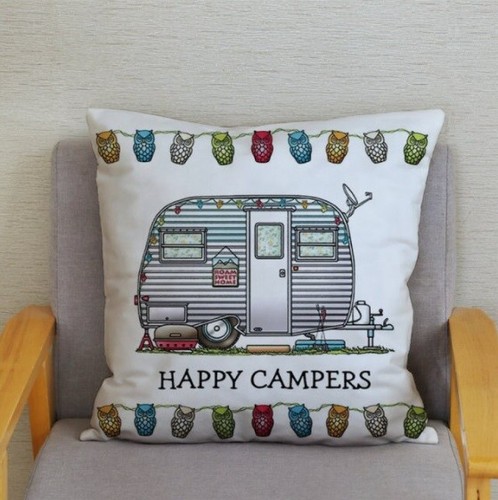 Camping caravan cushion cover - caravan,