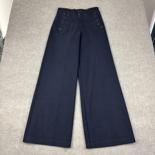 Vintage Myer Klein Naval Uniform Pants US Navy Wool 13 Button Sailor Wide Leg