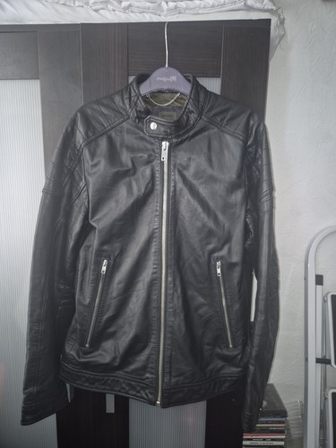 Diesel men leather biker - men's,