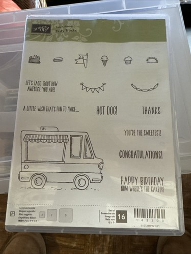 Stampin tasty trucks clear - trucks,