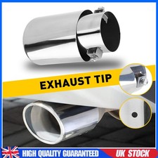 Universal Car Exhaust Tip Trim Pipe Tail Muffler Chrome Stainless Steel Tailpipe