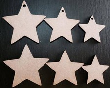 laser cut wooden star shapes
