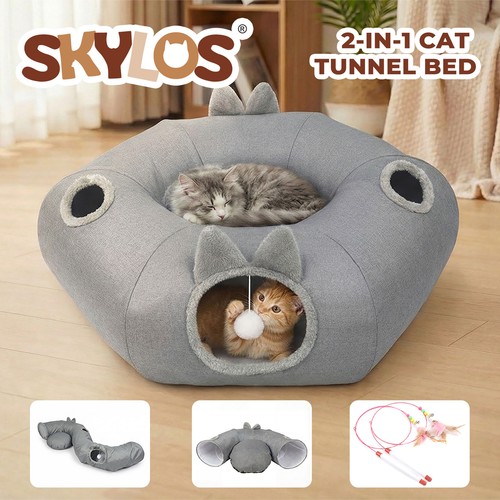 Skylos foldable cat tunnel bed - foldable,
