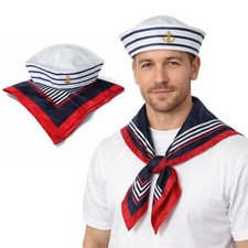 Sailor Costume Set Adults Navy