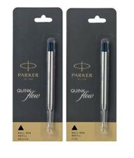 Genuine Parker Ball Pen Refill Quink Flow Black Ink - Fine / Medium
