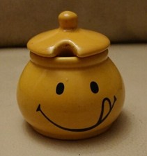 Colman's The Mustard Shop Ceramic Pot Jar Yellow Face J  Bridewell Alley Norwich