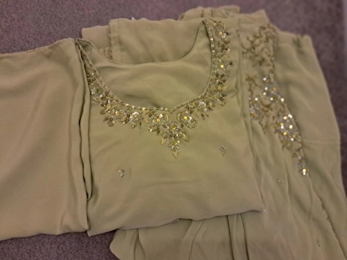 Punjabi readymade lime sequin - punjabi,