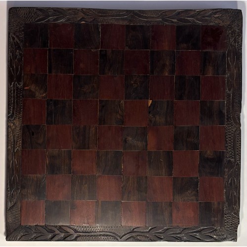 Vintage handmade wooden chess - handmade,
