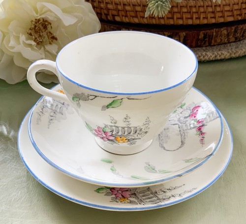 Vintage foley teacup trio hand - foley,