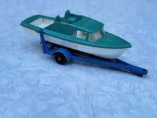 Vintage Lesney Matchbox Boat & Trailer Nº 9