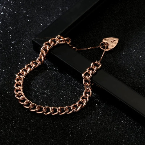 Rose gold 18k heart - heart, lock