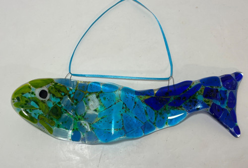 Fused glass figural - fused, fish