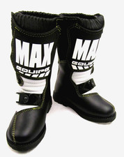 Motocross off road boots motorbike Enduro kids youth Max Equipe black white